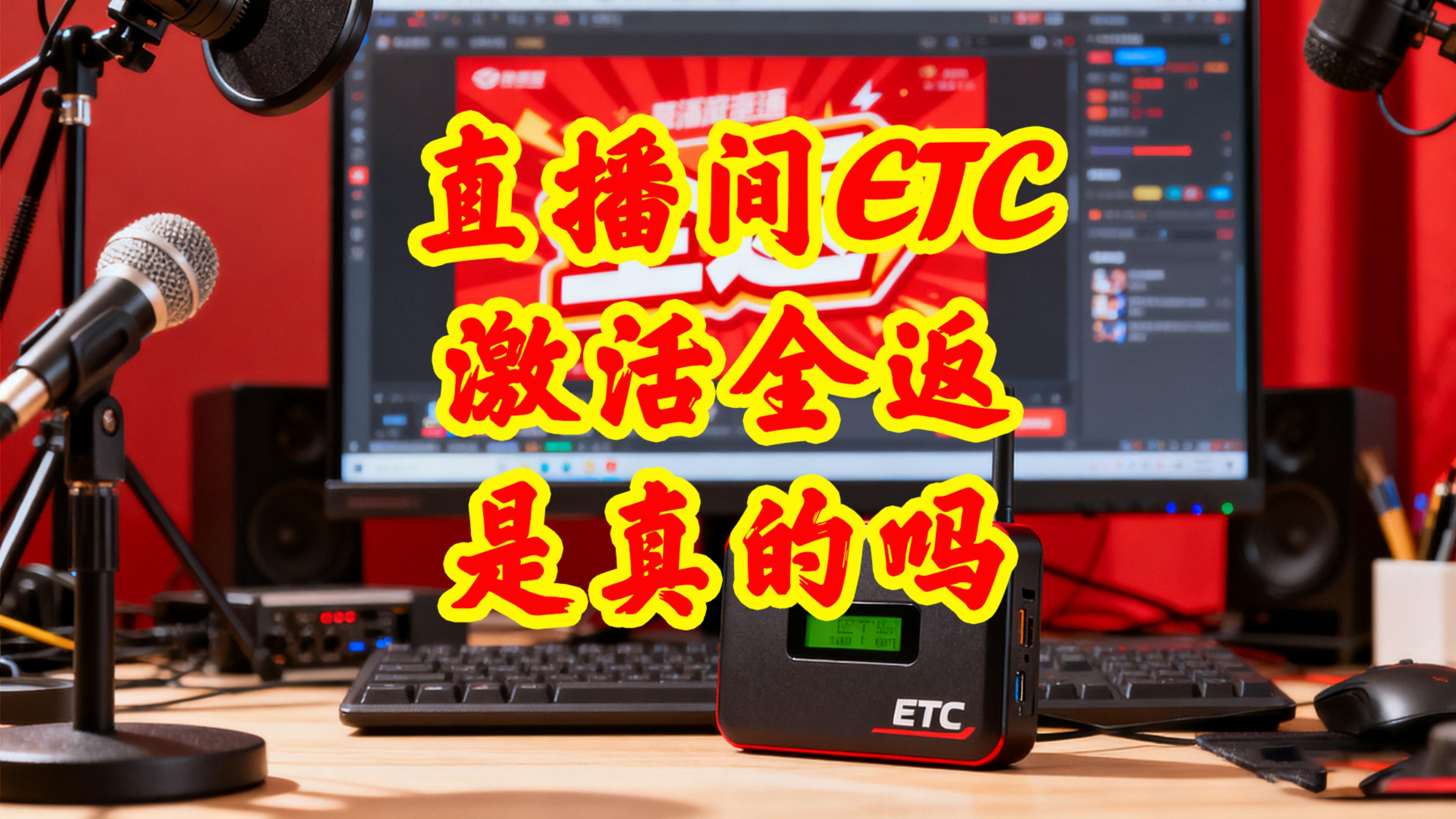 ETC科普君：网上直播间激活全返的ETC是真的吗？ETC套路