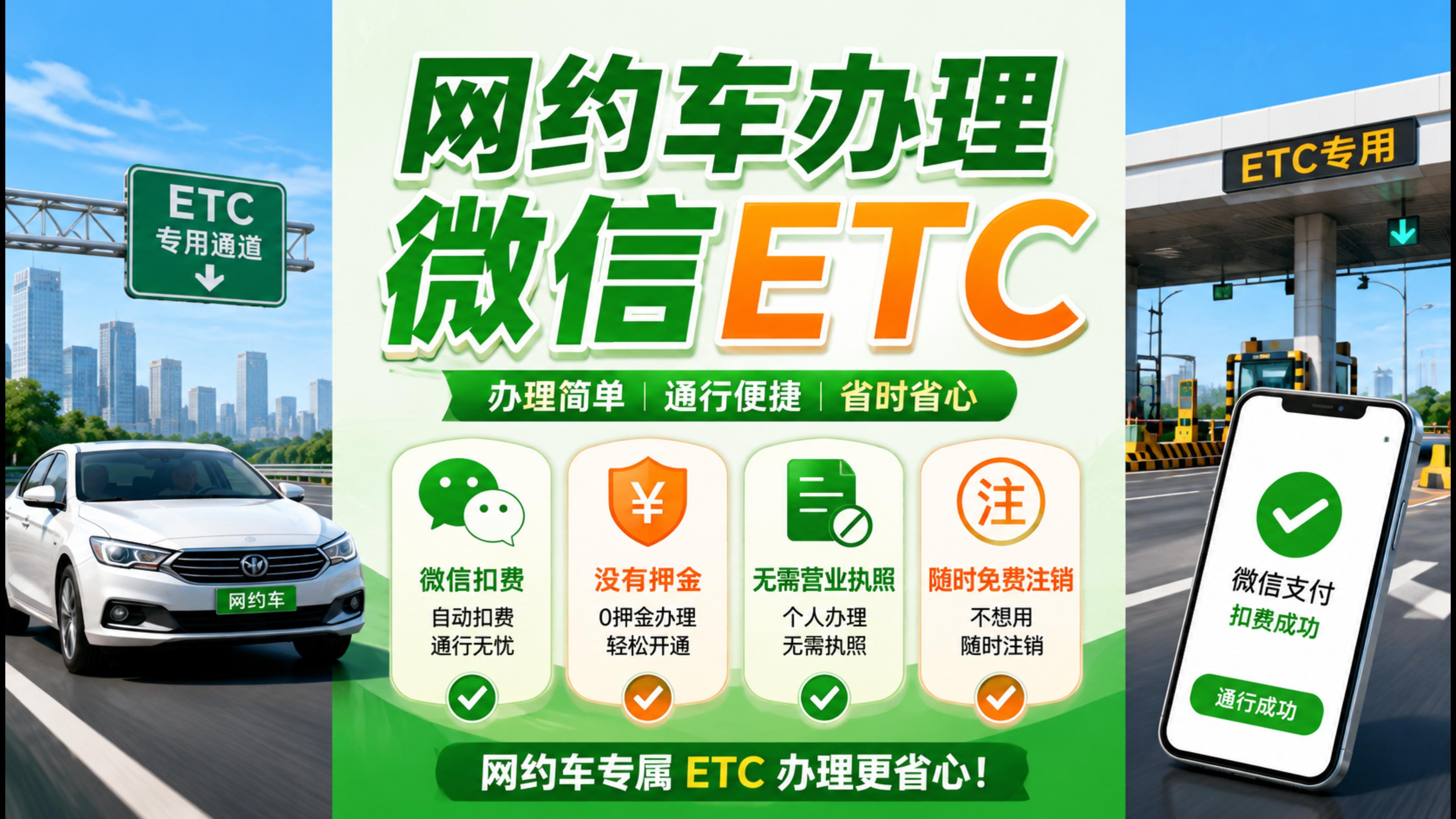ETC科普君：网约车怎么办理微信扣费ETC公司户无需营业执照
