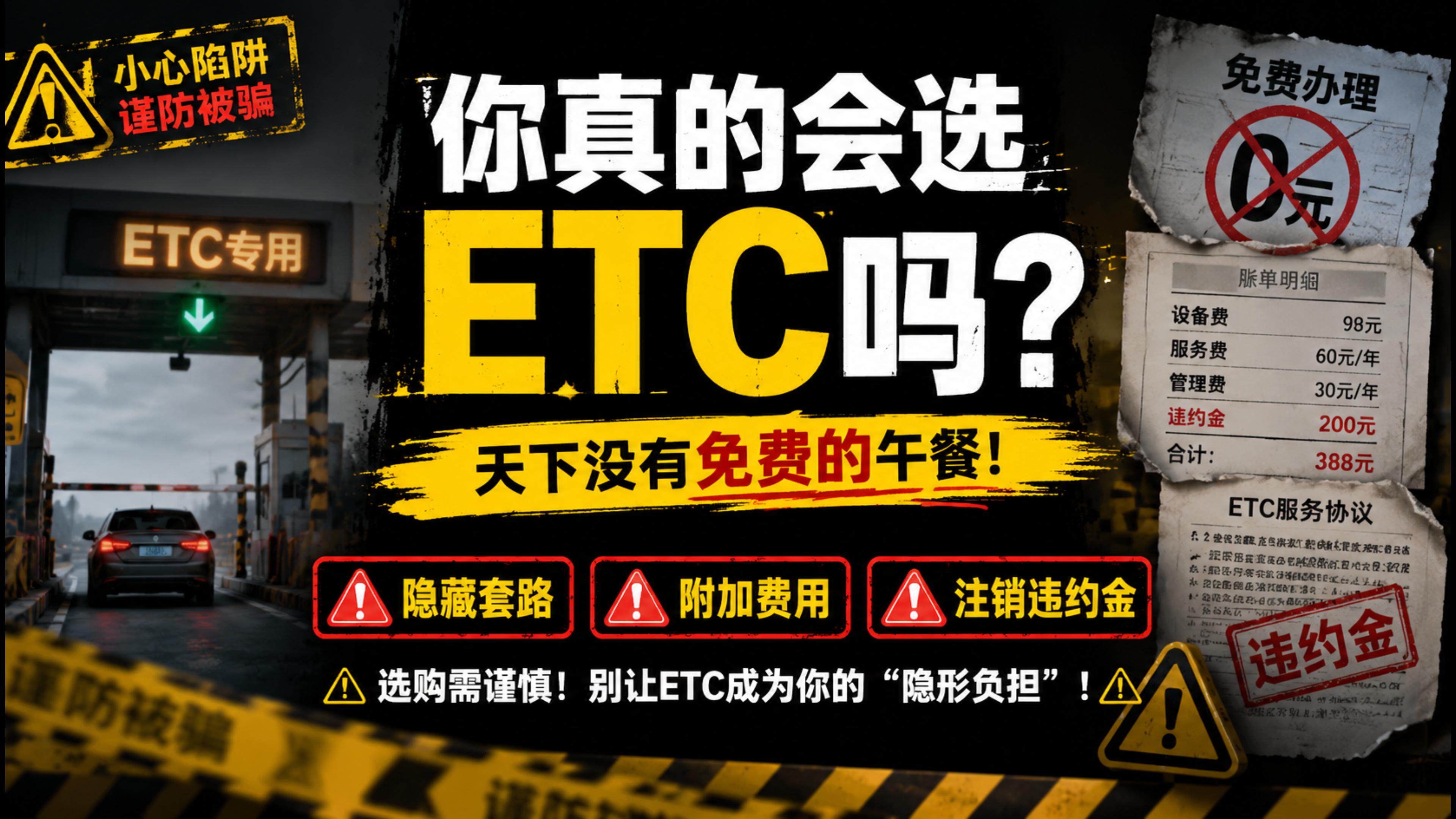 ETC科普君：免费ETC骗局套路太深怎么办理靠谱正规ETC