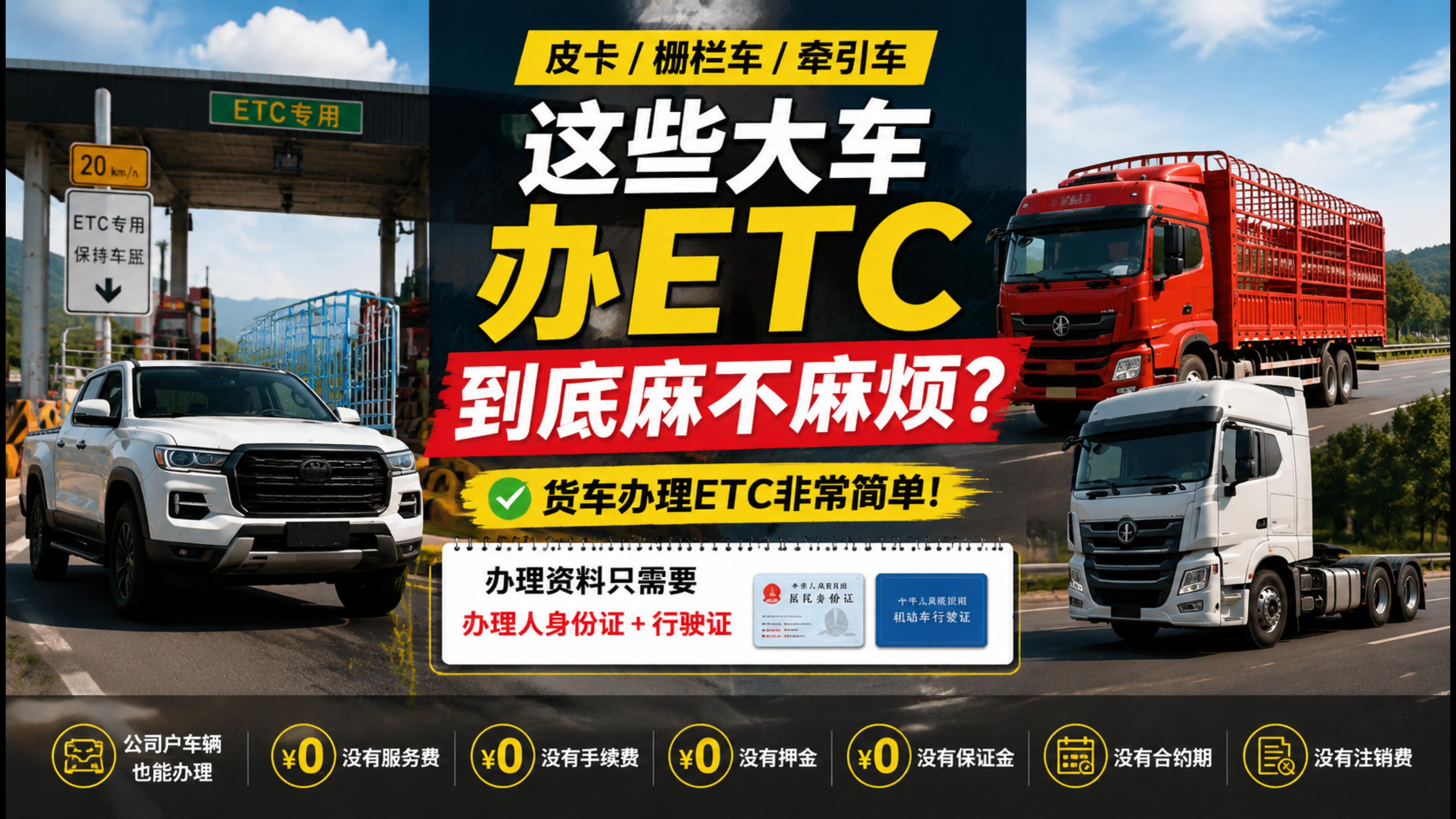 ETC科普君：货车牵引车买断版ETC纯净版无服务费无注销费