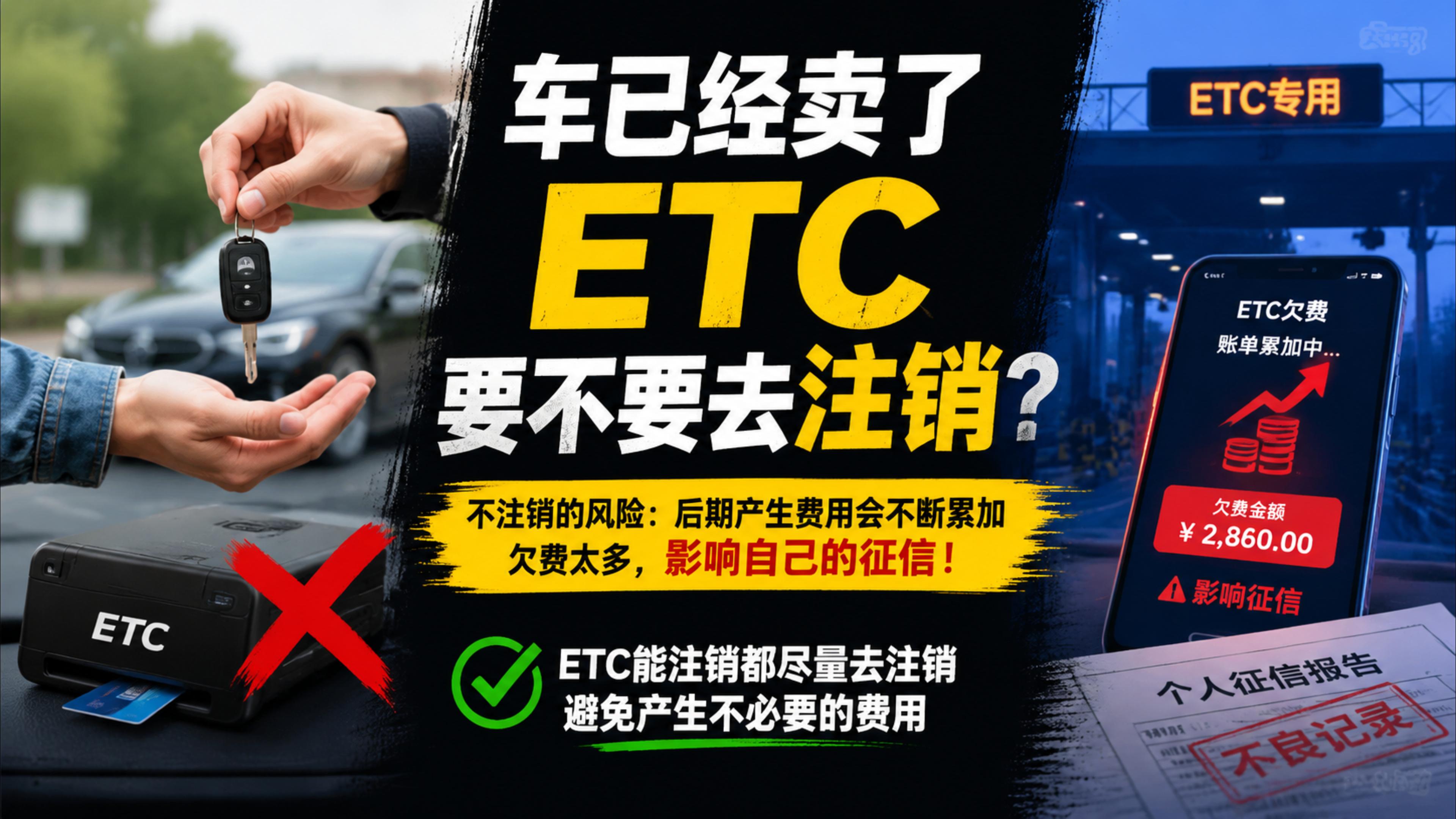 ETC科普君：车卖了ETC可以不注销吗会不会欠费影响征信