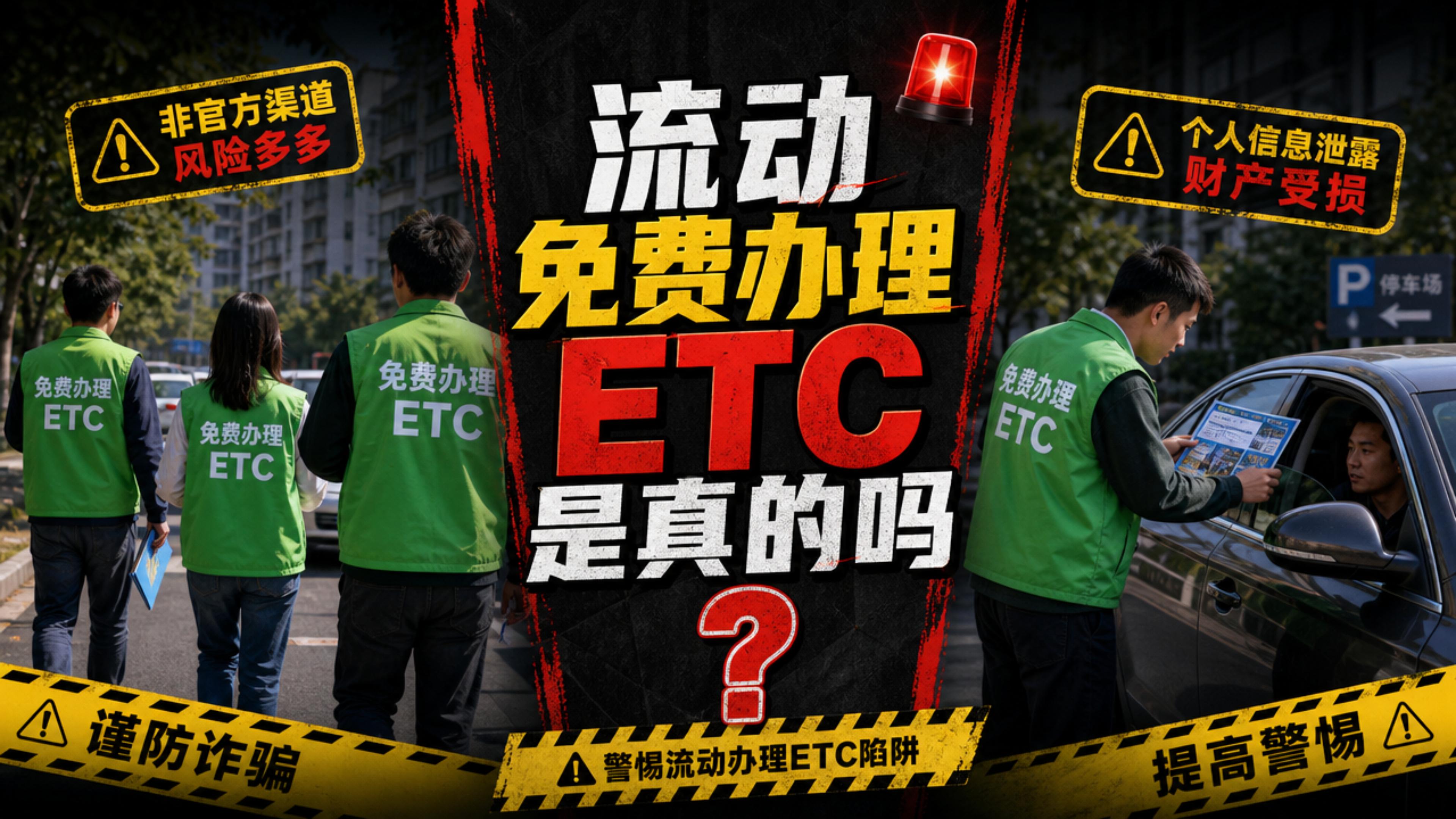 ETC科普君：流动免费办理ETC真的吗免费ETC骗局揭秘