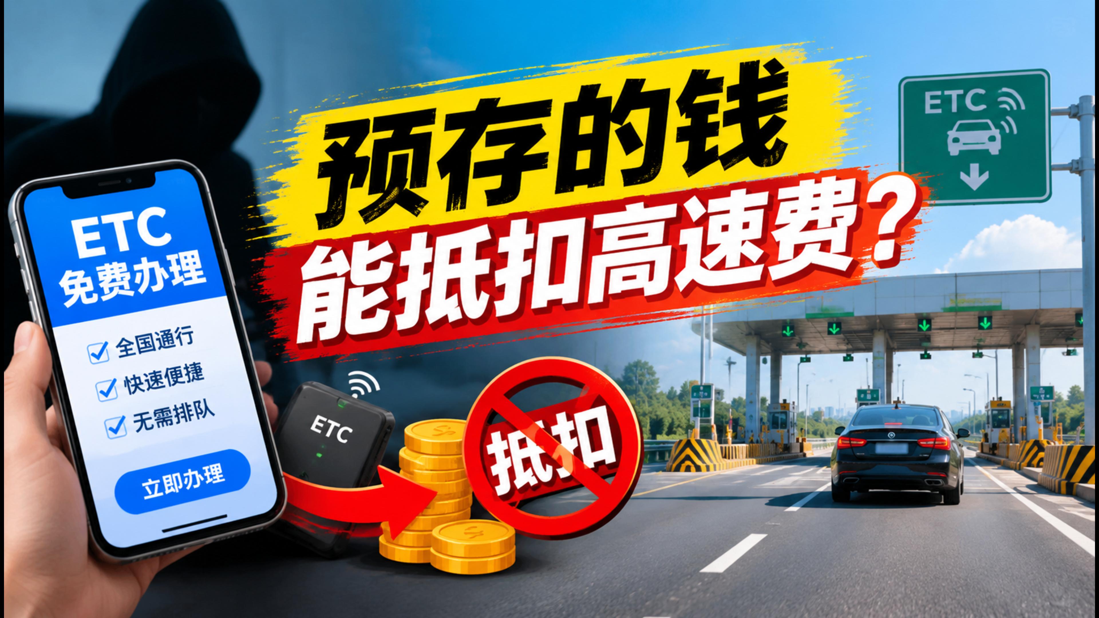 ETC科普君：免费办理ETC套路预存的钱可以抵扣高速费吗
